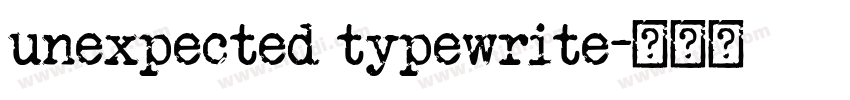 unexpected typewrite字体转换